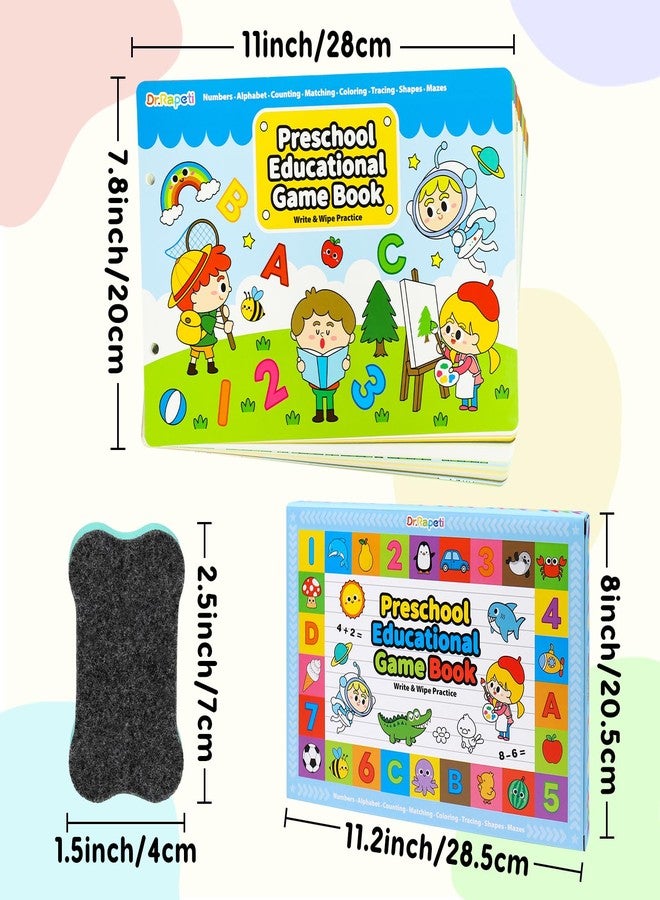 Dr.Rapeti Preschool Learning Activities Educational Workbook Busy Book 58 Pages Prek Montessori Handwriting Practice Activity Tracing Toy Early Learning Toy for Kids Toddlers for 3 years+ - Image 2